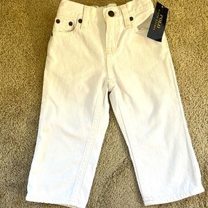 Kids Polo Ralph Lauren Slim Fit White Denim